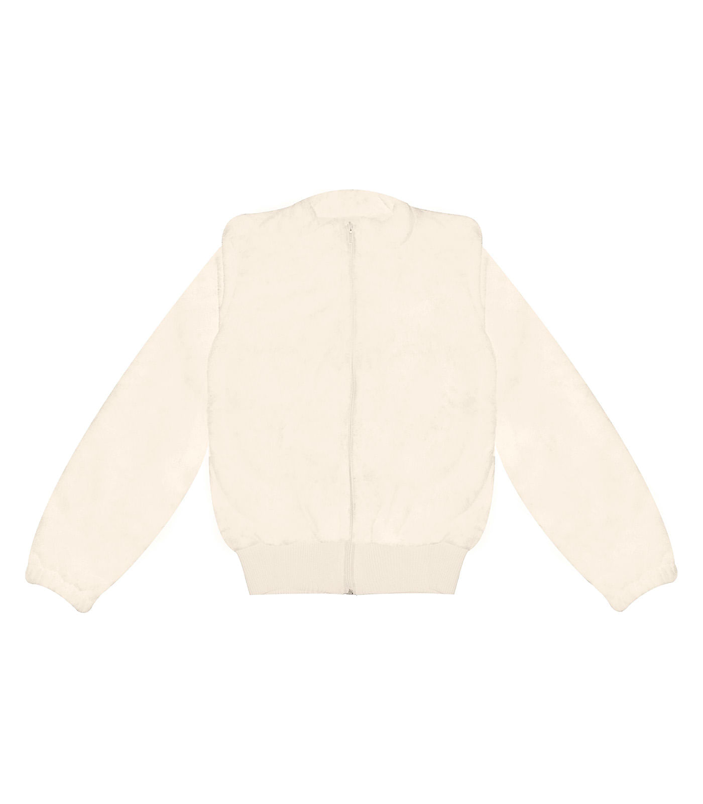 Miniatura Jaqueta Feminina Em Pelo Sintético Rovitex Branco P