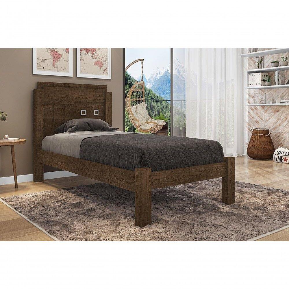 Miniatura Cama Solteiro Framar Letícia Malbec - Framar Móveis