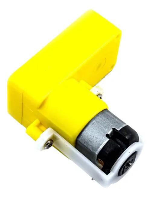 Miniatura Motor Dc Com Caixa De Redução Em L 90 Graus 200 Rpm 3V A 6V