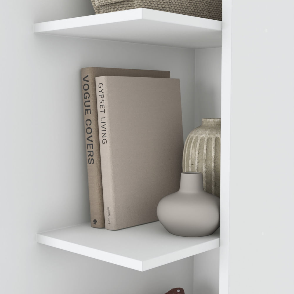 Miniatura Sapateira Com Espelho 01 Porta 06 Prateleiras Íris Henn Branco