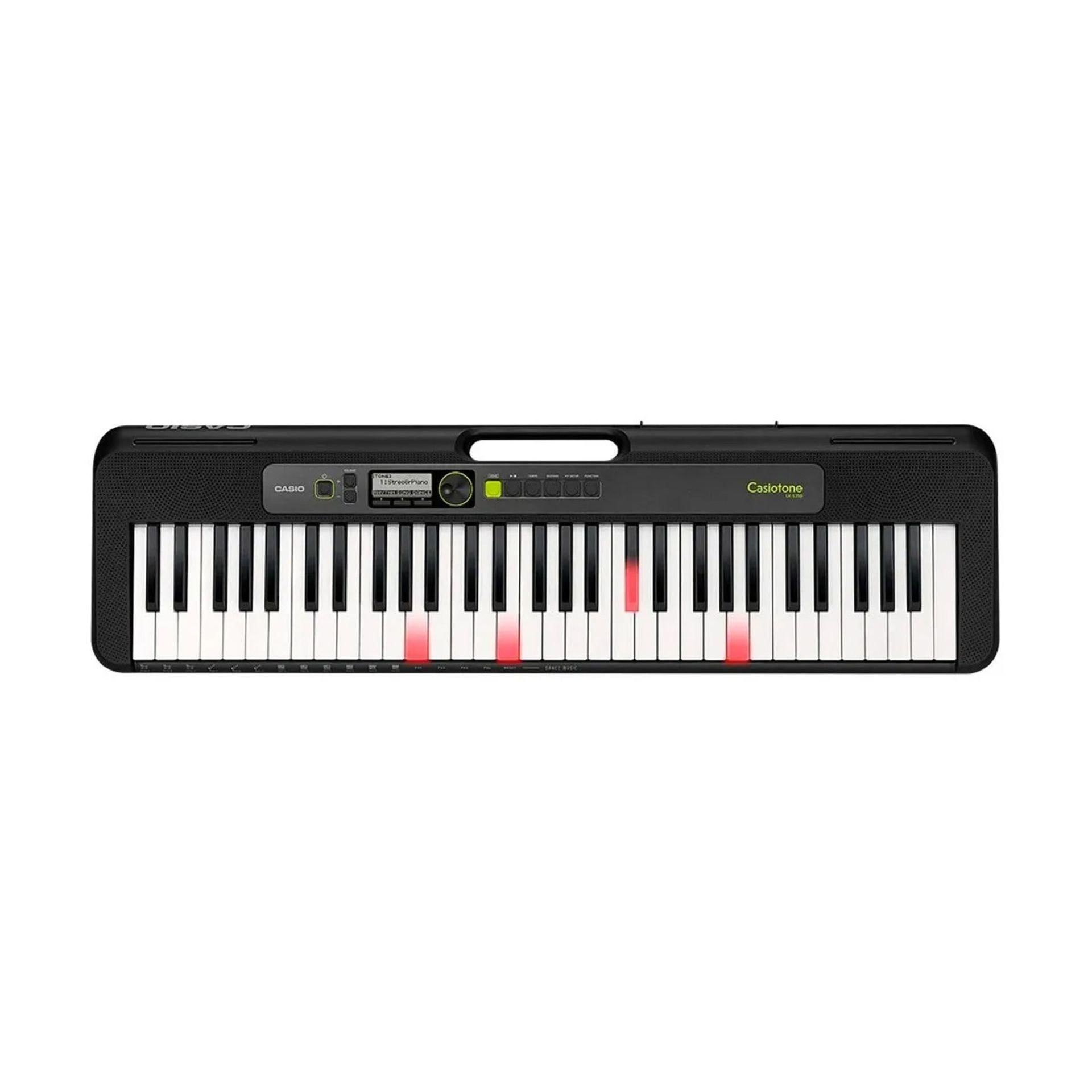 Miniatura Kit Teclado Casio Lks250 + Capa + Suporte + Banqueta E Pedal