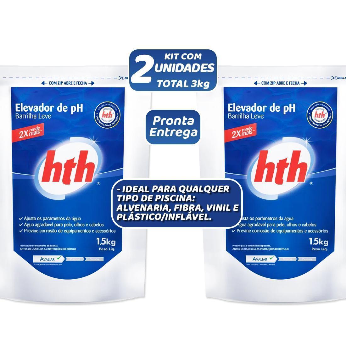 Miniatura Kit 2 Barrilha Elevador De Ph Mais Hth Produtos De Piscinas