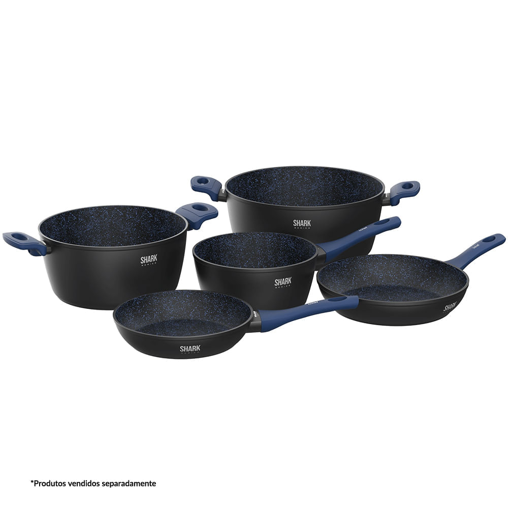 Panela Sauté Grand 24cm Ichef Home Azul Polishop Shark Series | Azul