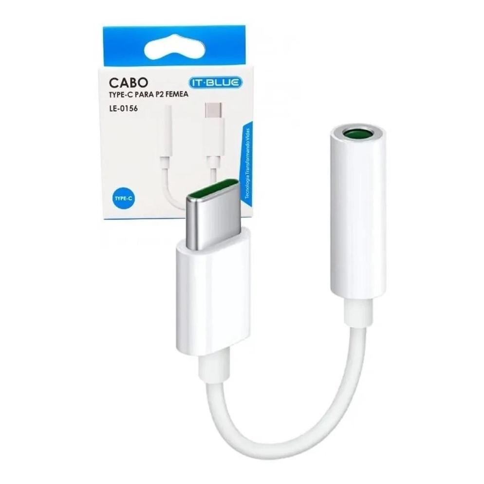 Miniatura Cabo Adaptador Usb Tipo C Para P2 Femea It Blue Le