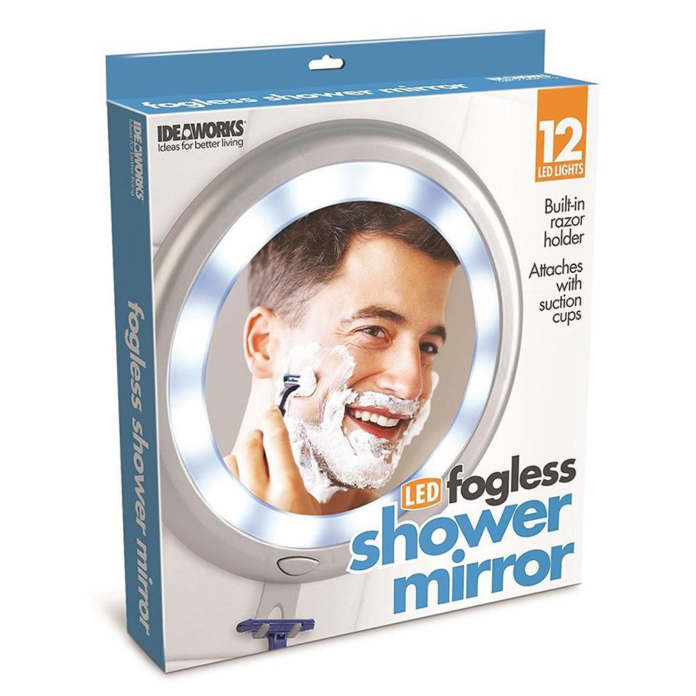 Miniatura Espelho Maquiagem Barba Com 12 Led Com Suporte Para Aparelho