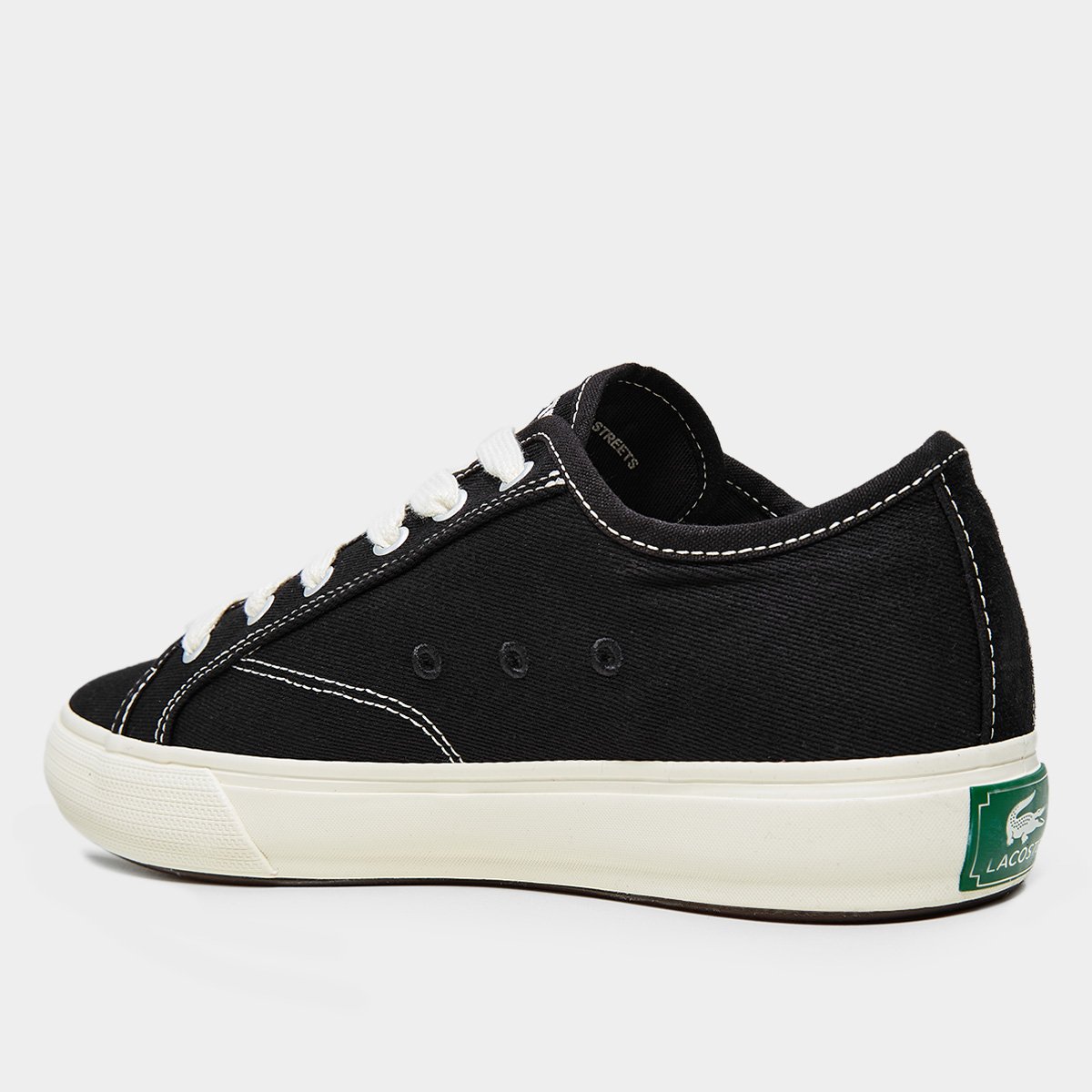 Miniatura Tênis Lacoste Backcourt Masculino Preto+Off White - 38