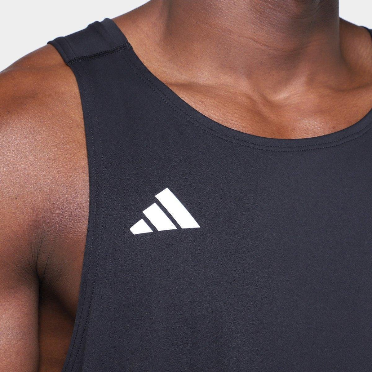 Miniatura Regata Adidas Adizero Singlet Essentials Masculina Preto - G