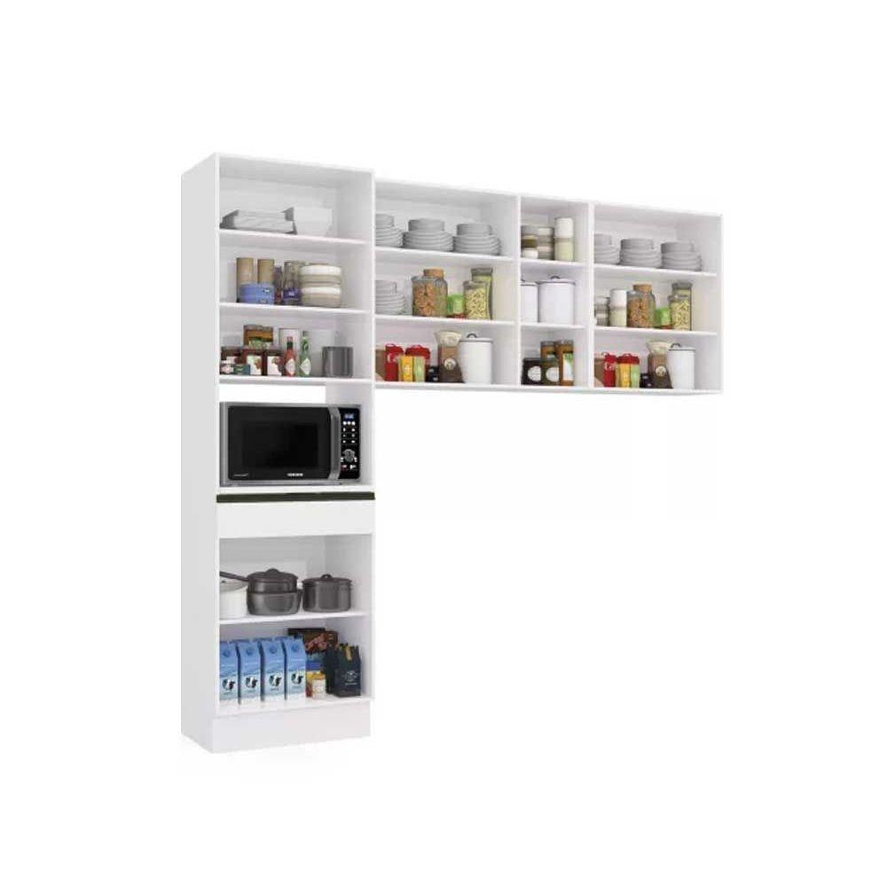 Miniatura Cozinha Modulada Completa Maxxi 3 Peças (2 Armários + 1 Paneleiro) Cz266 Branco - Kappesberg
