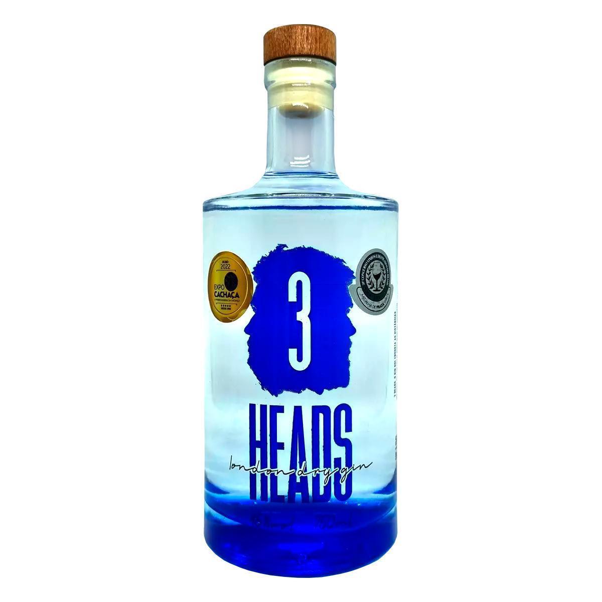 Miniatura Gin 3 Heads London Dry Gyn Cabaré 750 M L