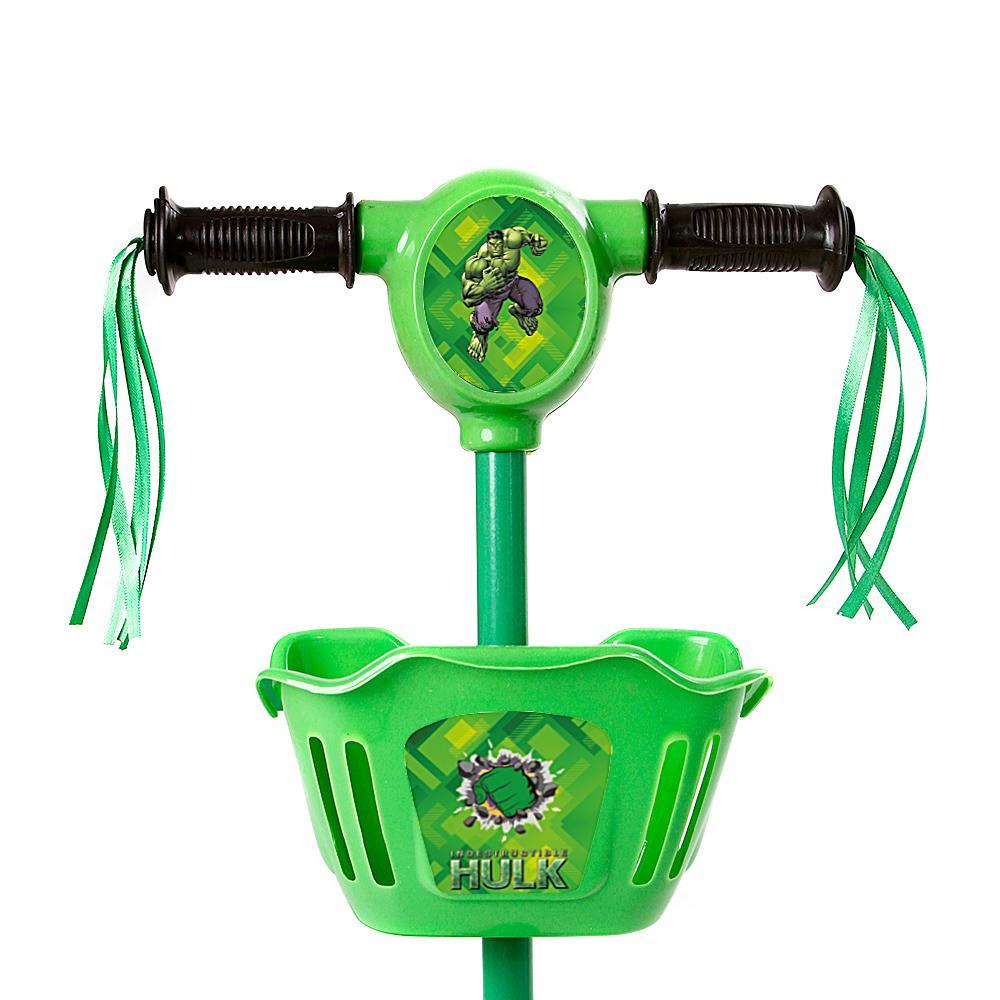 Brinquedo Patinete Infantil Hulk 3 Rodas Com Luz E Som
