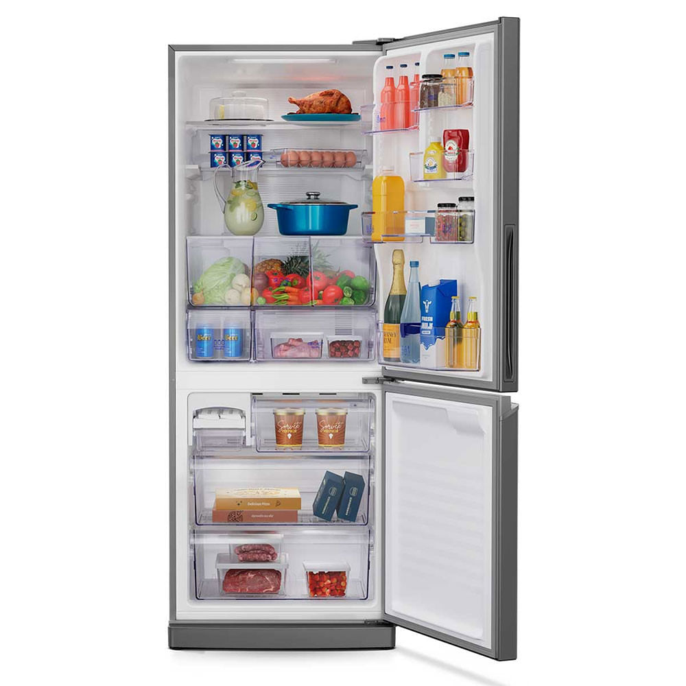 Miniatura Geladeira Panasonic Frost Free 2 Portas Inverter NR-BB64PV1XB 460 Litros Aço Escovado - 220V