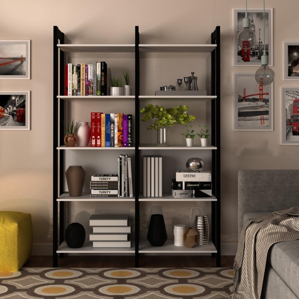 Miniatura Estante 10 Prateleiras Haia Yescasa Preto/Branco