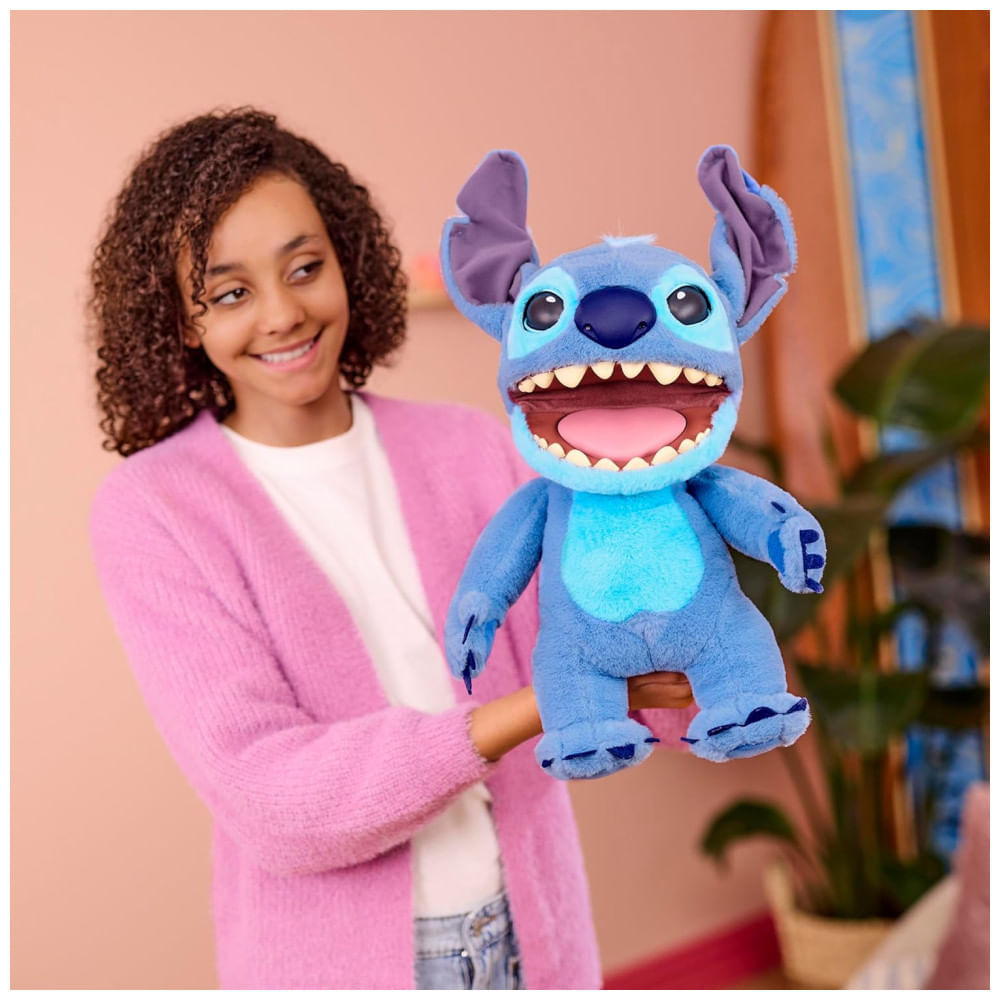 Miniatura Pelúcia Stitch Interativa e Realista com 100 Combinações de Ação e Som, Sensor de Toque no Nariz e Muito Mais, Wow Stuff