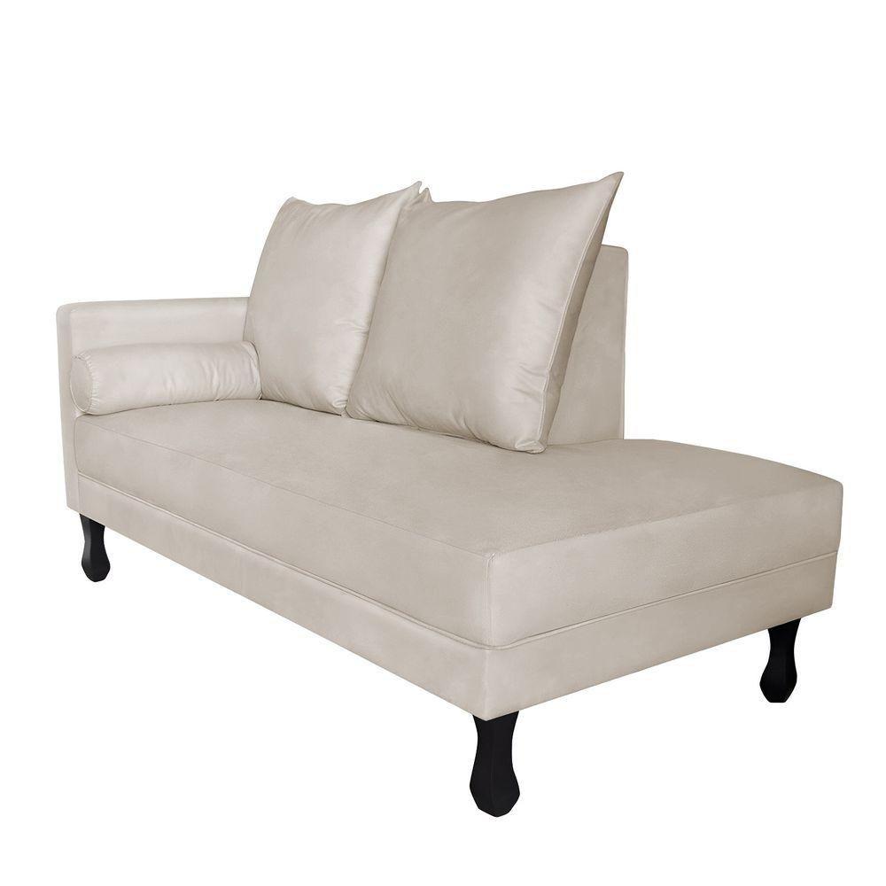 Miniatura Recamier Divã Dubai L/direito 1,60m Suede Bege - Lares Decor