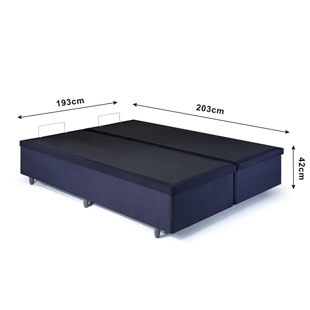 Miniatura Cama Box Baú King 193cm x 203 cm Preto