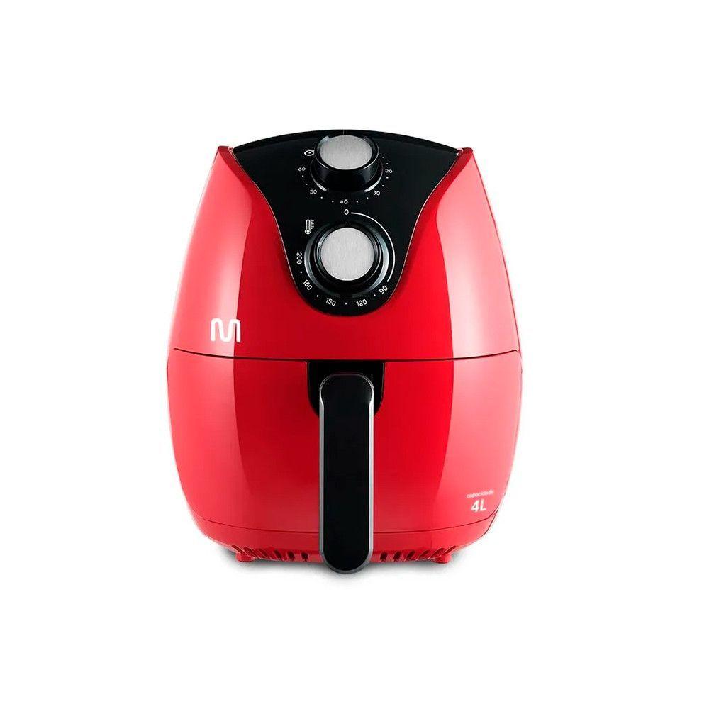 Miniatura Fritadeira Elétrica Air Fryer Multilaser Sem óleo 4 Litros 1500w 127v Vermelho/preto - Ce083 Vermelho 110v