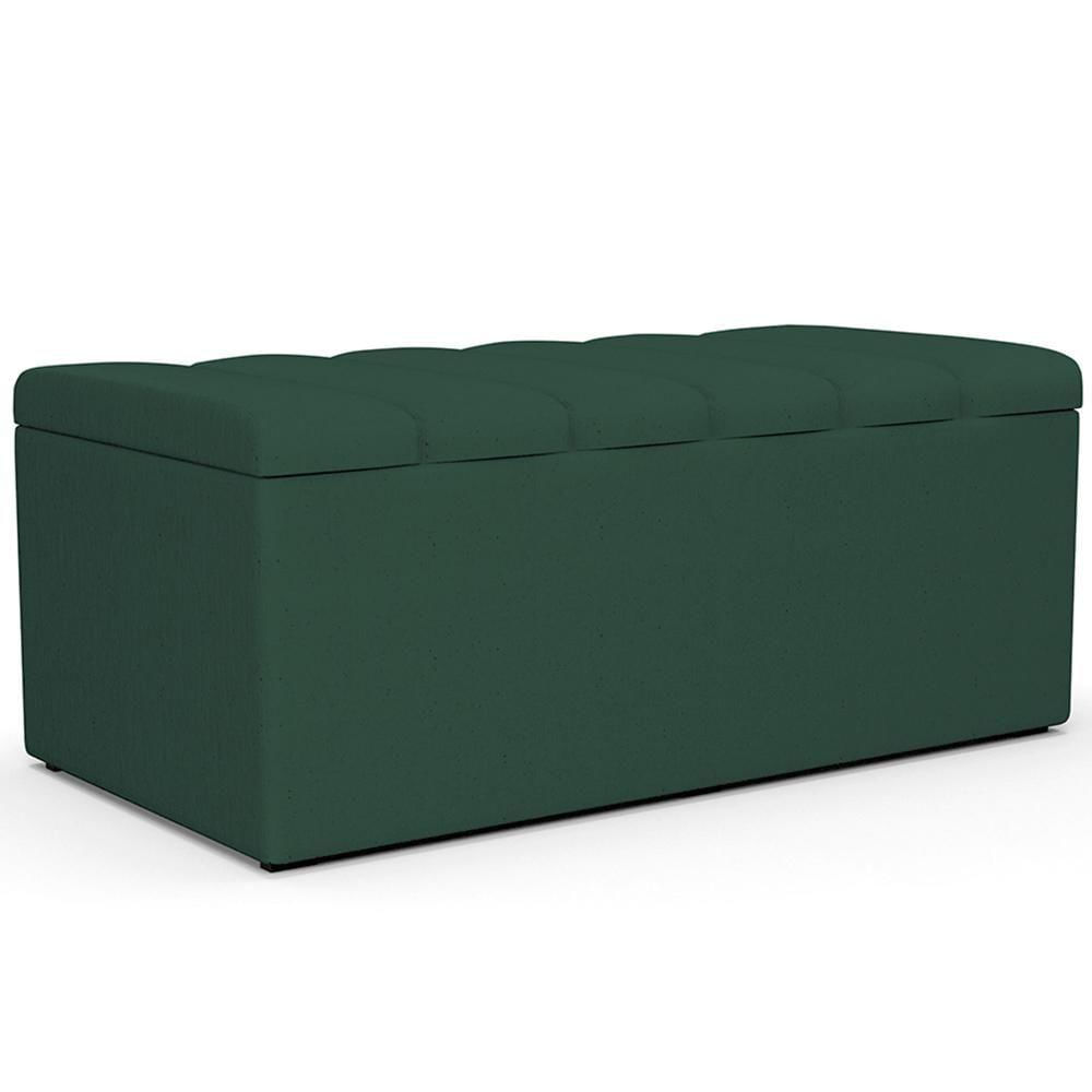 Miniatura Calçadeira Recamier Baú Dália 100X50cm W01 Verde Musgo