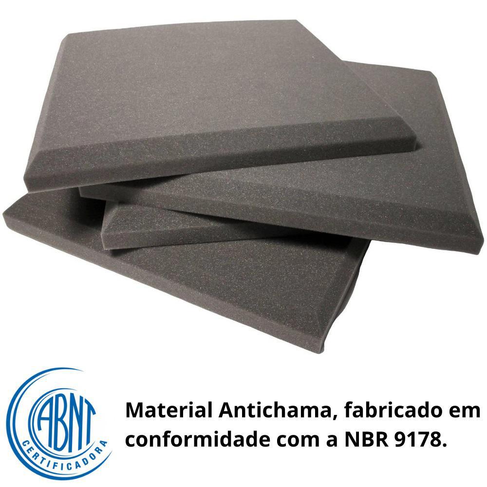 Miniatura Kit 10 Placas Isolamento Acústico Antirruídos Parede