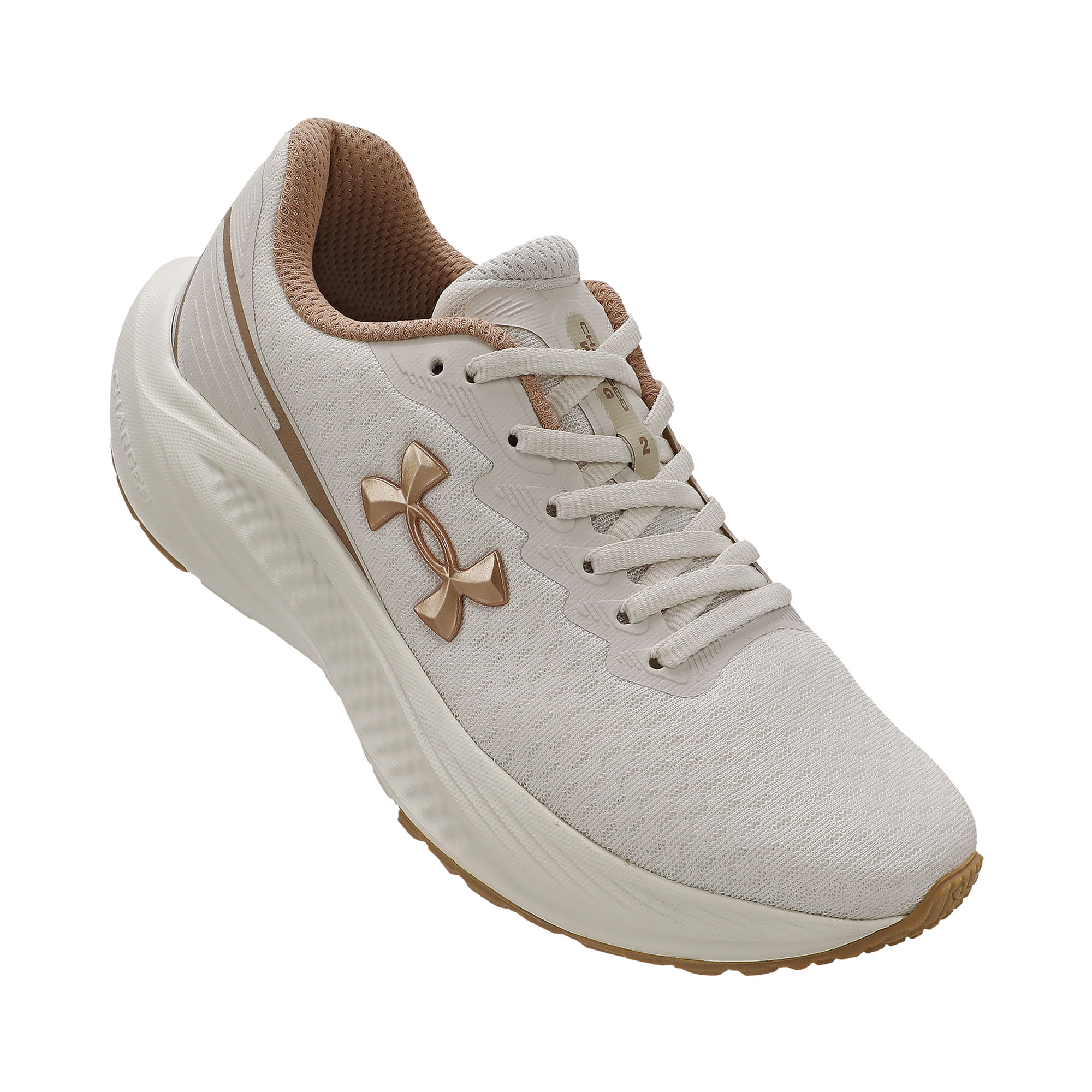 Miniatura Tênis de Corrida Under Armour Charged Wing 2 Feminino 34 Cinza