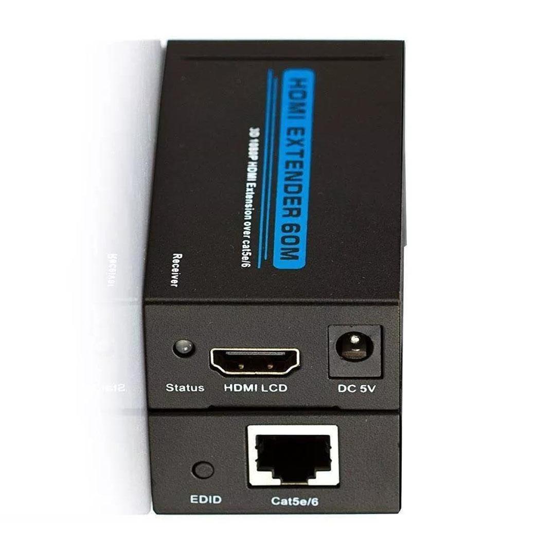 Miniatura Extensor Hdmi-Cat5/6-60 Metros Extensor Hdmi Via Cabo Rede