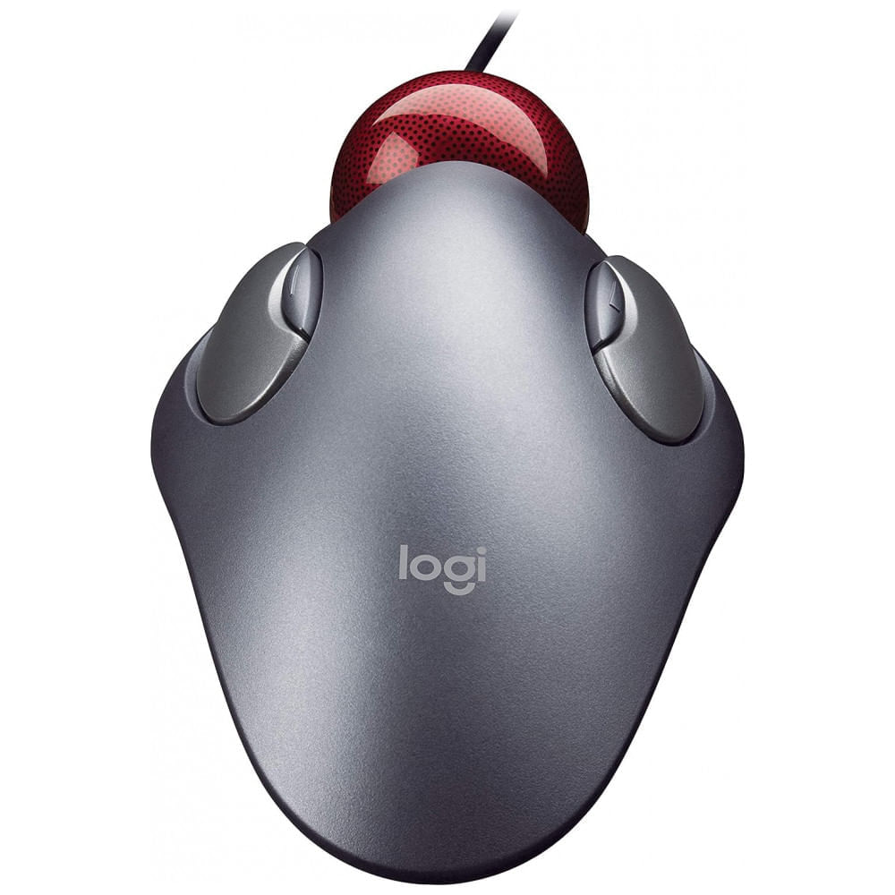 Miniatura Mouse Ergonômico com Fio e 4 Botões Programáveis, LOGITECH 910 000806, Cinza