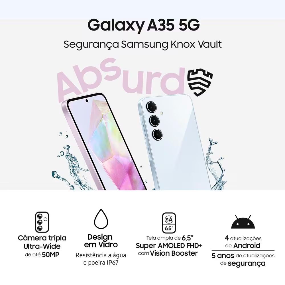 Miniatura Usado: Samsung Galaxy A35 5G 256GB Azul Escuro Muito Bom - Trocafone