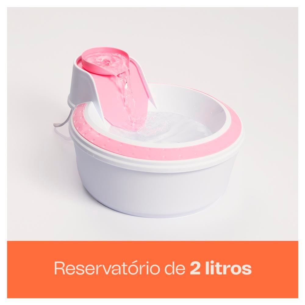 Fonte Bebedouro Meau Clássica Rosa - Bivolt