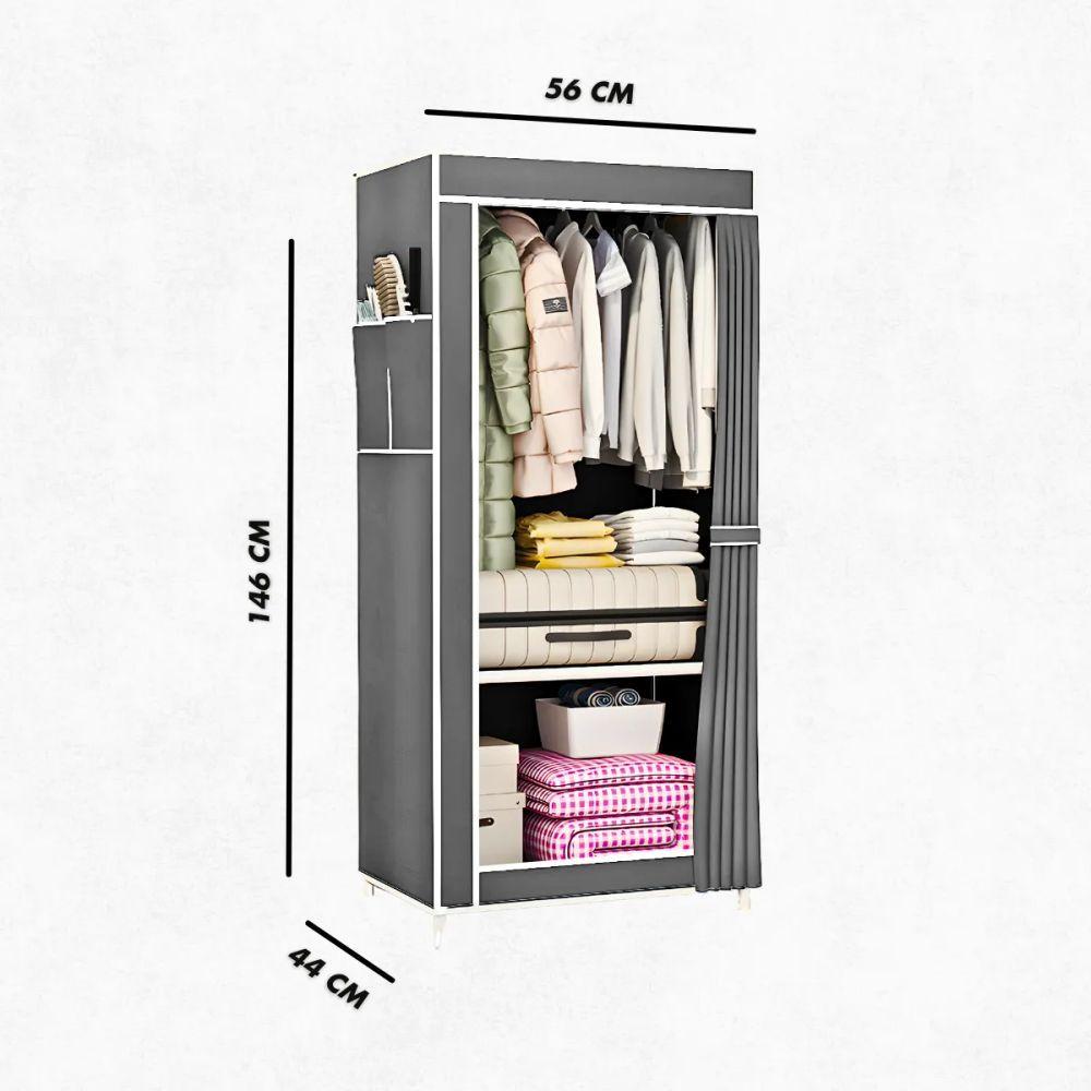 Miniatura Guarda Roupa Closet Dobrável Organizador Com Capa De Tecido
