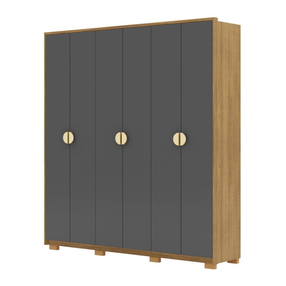 Guarda Roupa Casal 6 Portas 4 Gavetas Noronha Nature-alasca