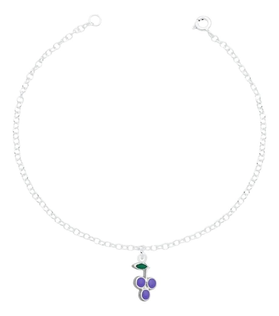 Pulseira Para Crianças Infantil Unicórnio Prata 925