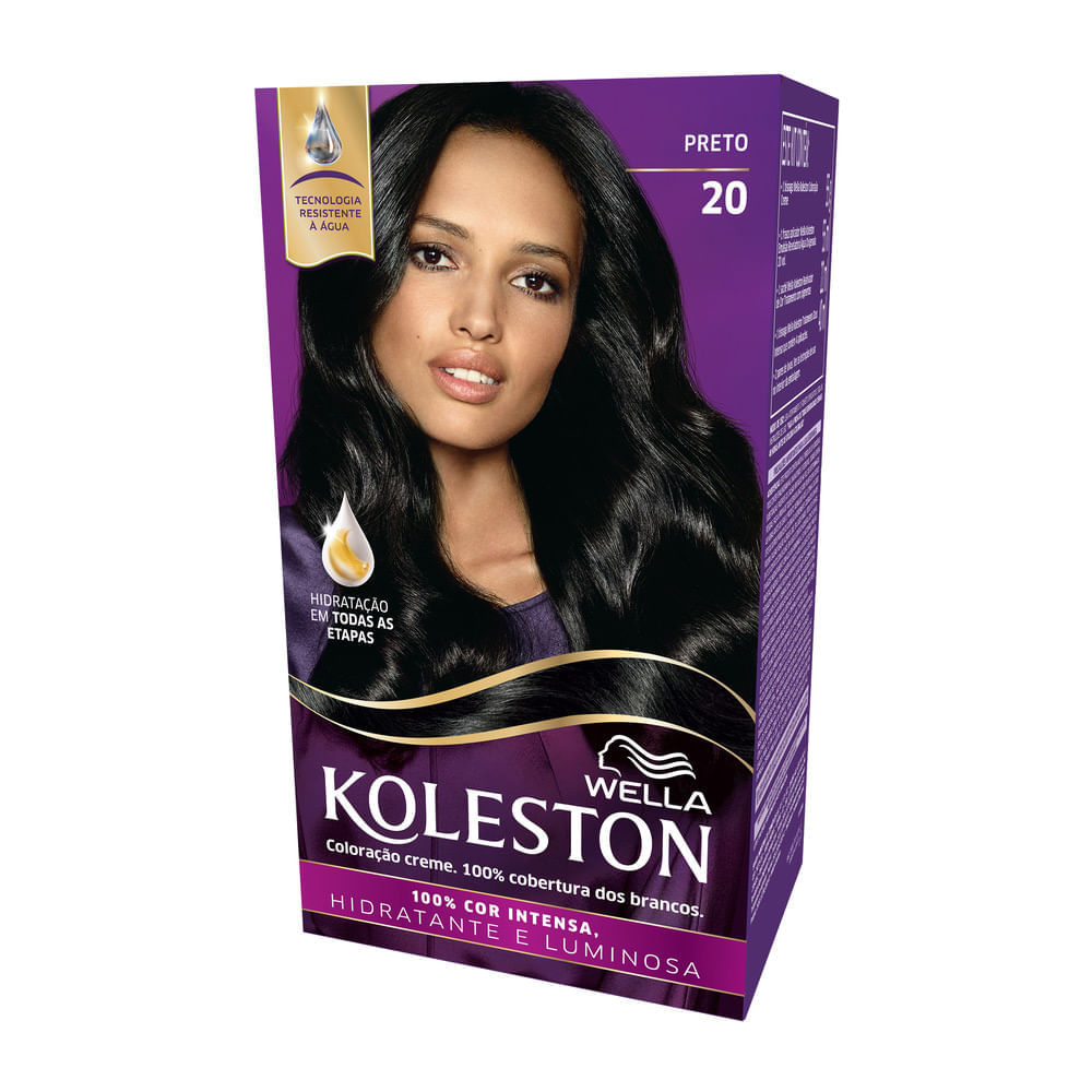 Miniatura Tinta de Cabelo Koleston Preto 20