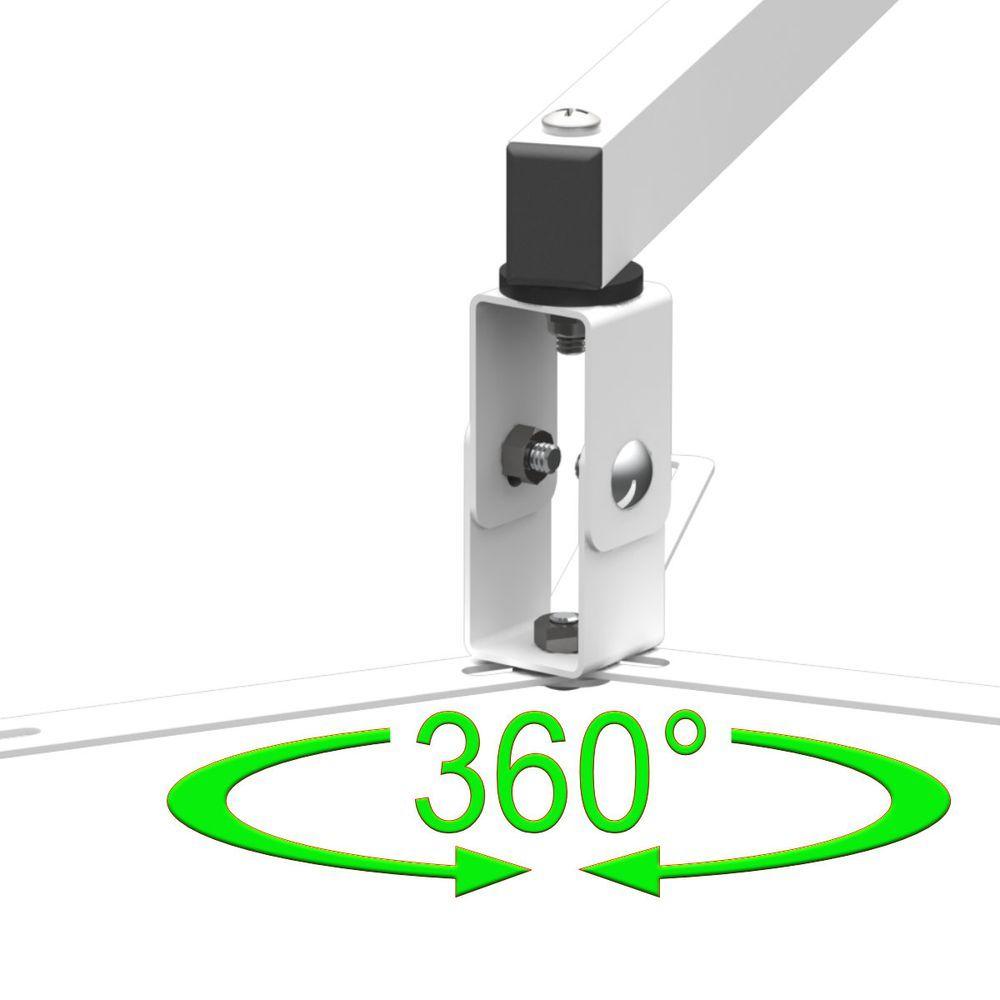 Miniatura Suporte Projetor Datashow Mini Led Parede Braço 40 Cm - Branco