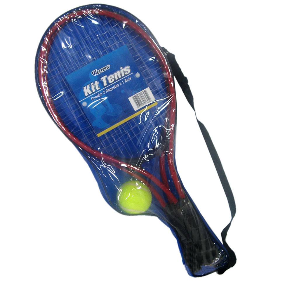 Miniatura Raquete De Tenis Cj 2 Raquetes Bola Jogo Esporte Time