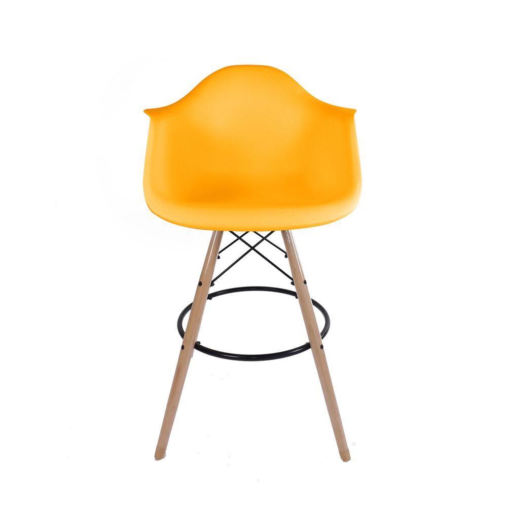 Miniatura Banqueta Eames Com Braço Amarela