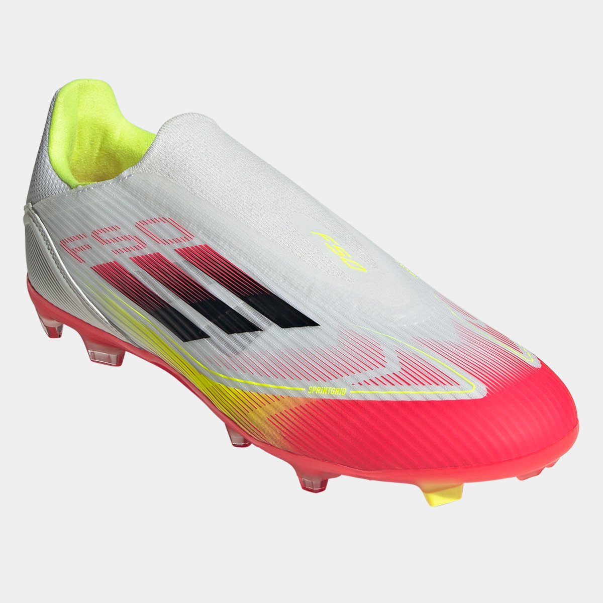 Miniatura Chuteira Campo Adidas F50 League LL Unissex Branco+Amarelo - 37
