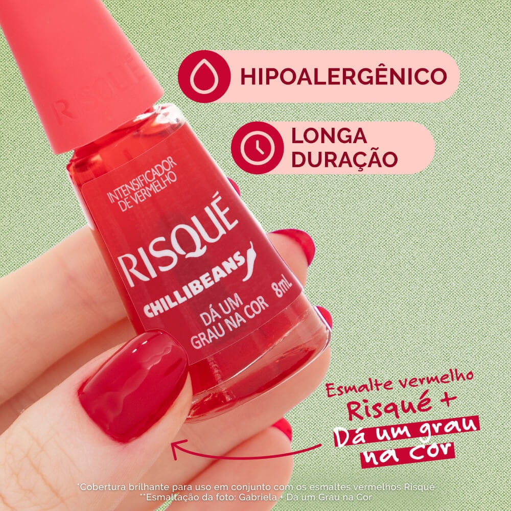 Miniatura Esmalte Risqué e Chilli Beans Dá Um Grau na Cor 8ml