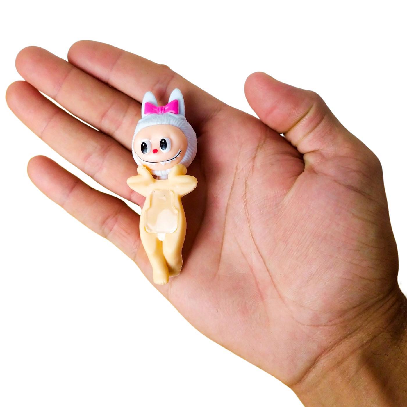 Kit Com 3 Labubu Monstrinho Surpresa Sortido Enfeite Macaron