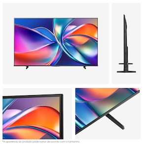 Smart TV 43” 4K Hisense 43Q6QV QLED HDR10 Dolby Atmos Vidaa U9 Preto