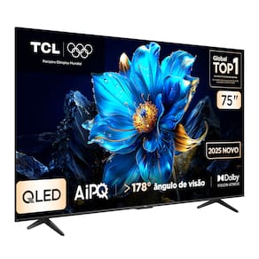 Miniatura Smart TV 75” TCL QLED 4K Ultra HD 75P7K com Sistema Operacional Google TV, HDR10+, HDMI 2.1, Chromecast built-in, Dolby Vision e Atmos