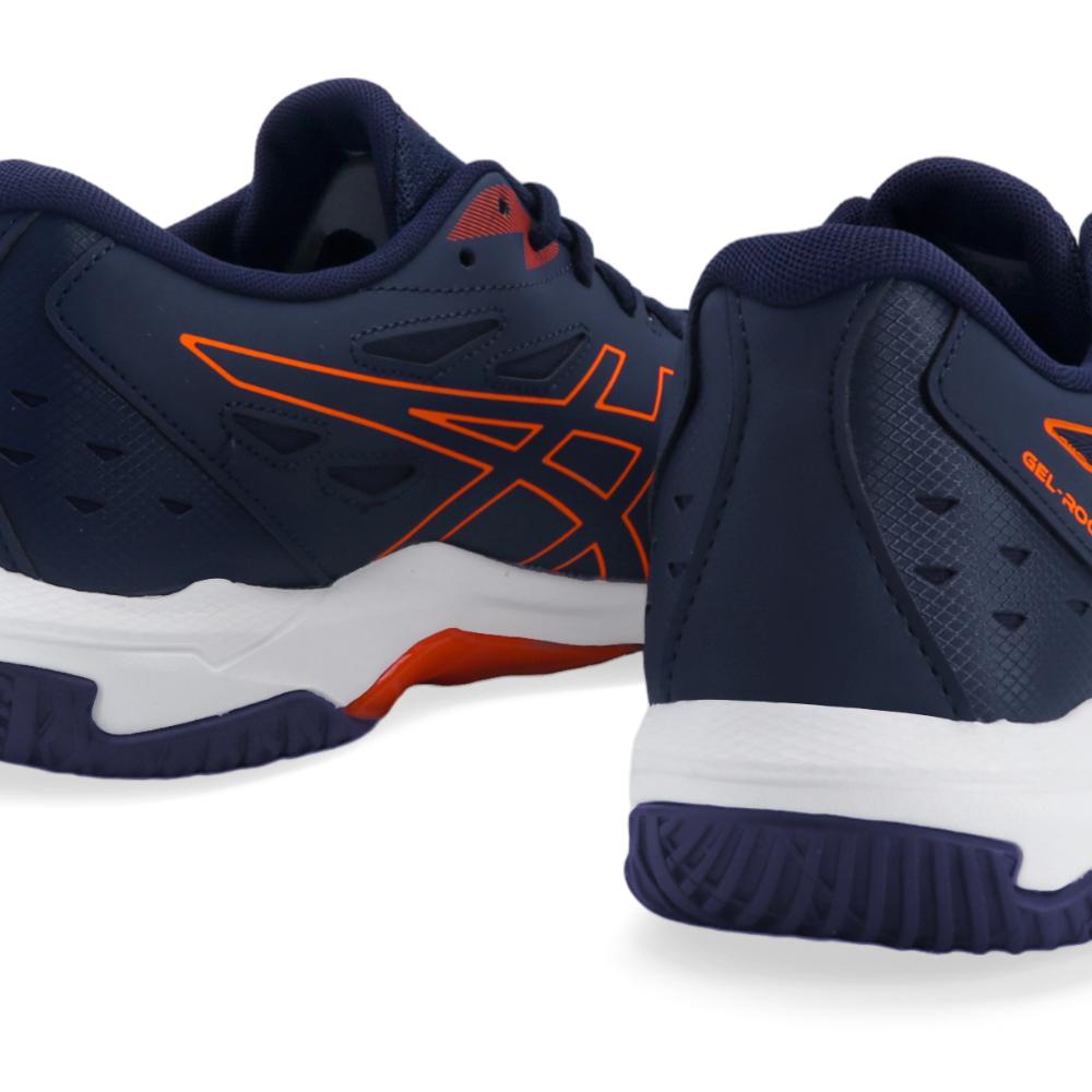 Miniatura Tênis Asics Gel Rocket 11 Marinho Laranja e Branco 38