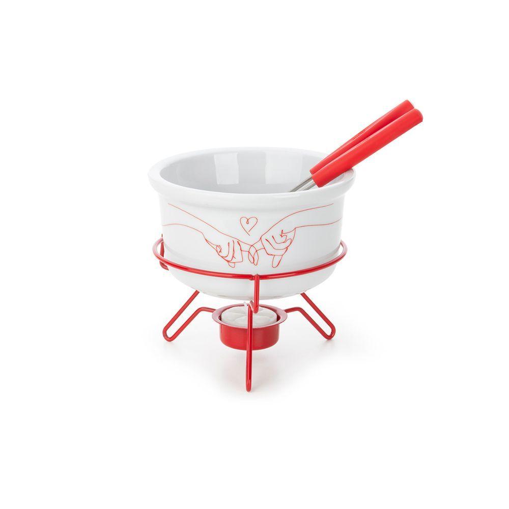 Miniatura Jogo Aparelho Fondue Mon Amour Forma Inox 801954 5 Peças