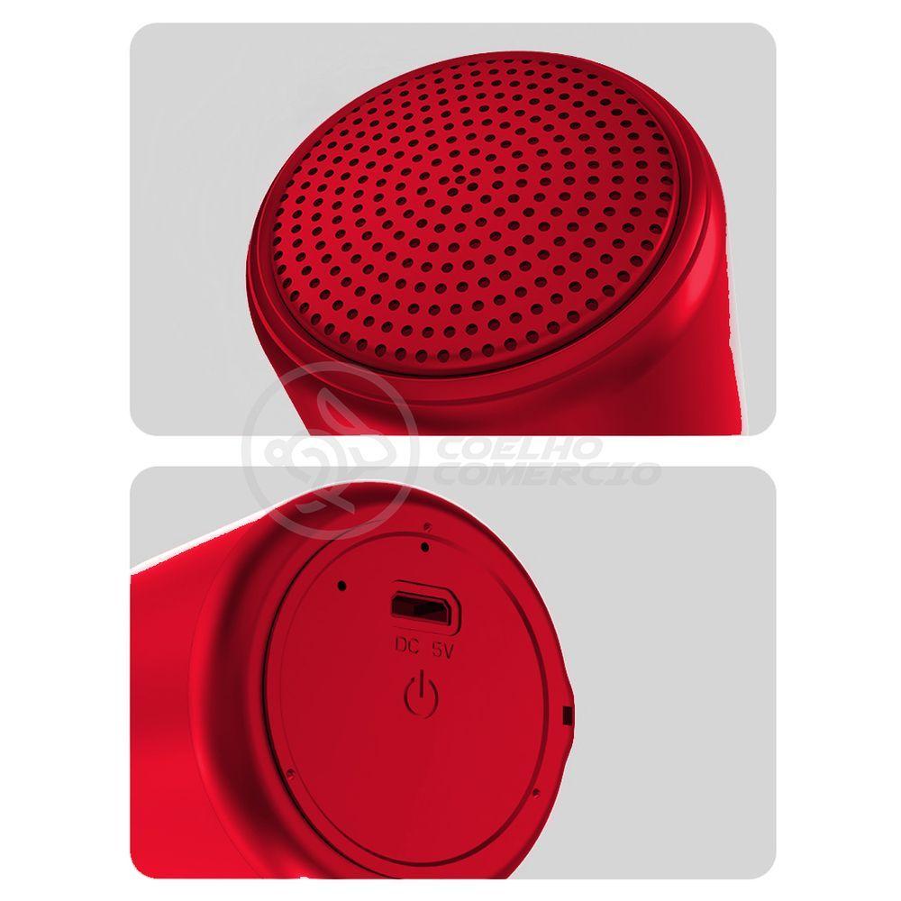 Mini Caixa De Som Inpods Wireless Bluetooth V5 Vermelho