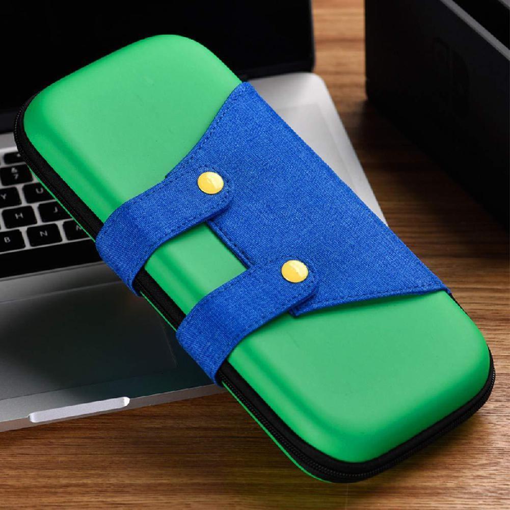 Miniatura Case Nintendo Switch V1 V2 Luigi + Película Vidro + 4 Grips