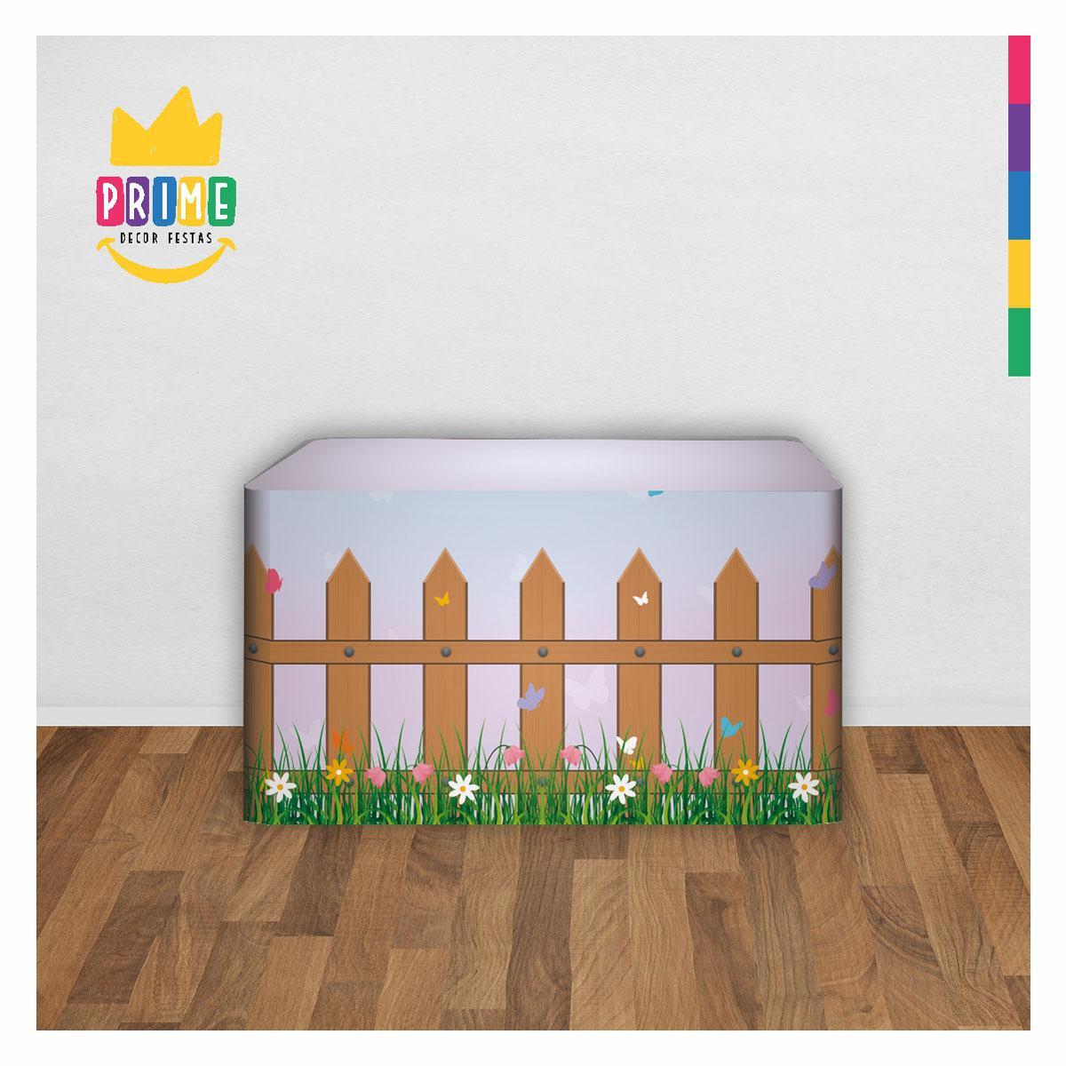 Miniatura Capa Mesa Jardim Encantado Em Tecido Sublimado Veste Fácil