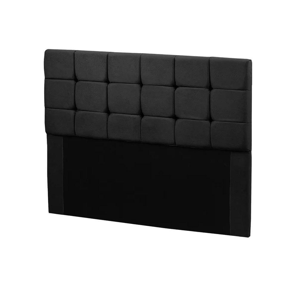 Miniatura Cabeceira Cama Box Queen 1,60 Estofada Julia Veludo Preto Star Confort Preto
