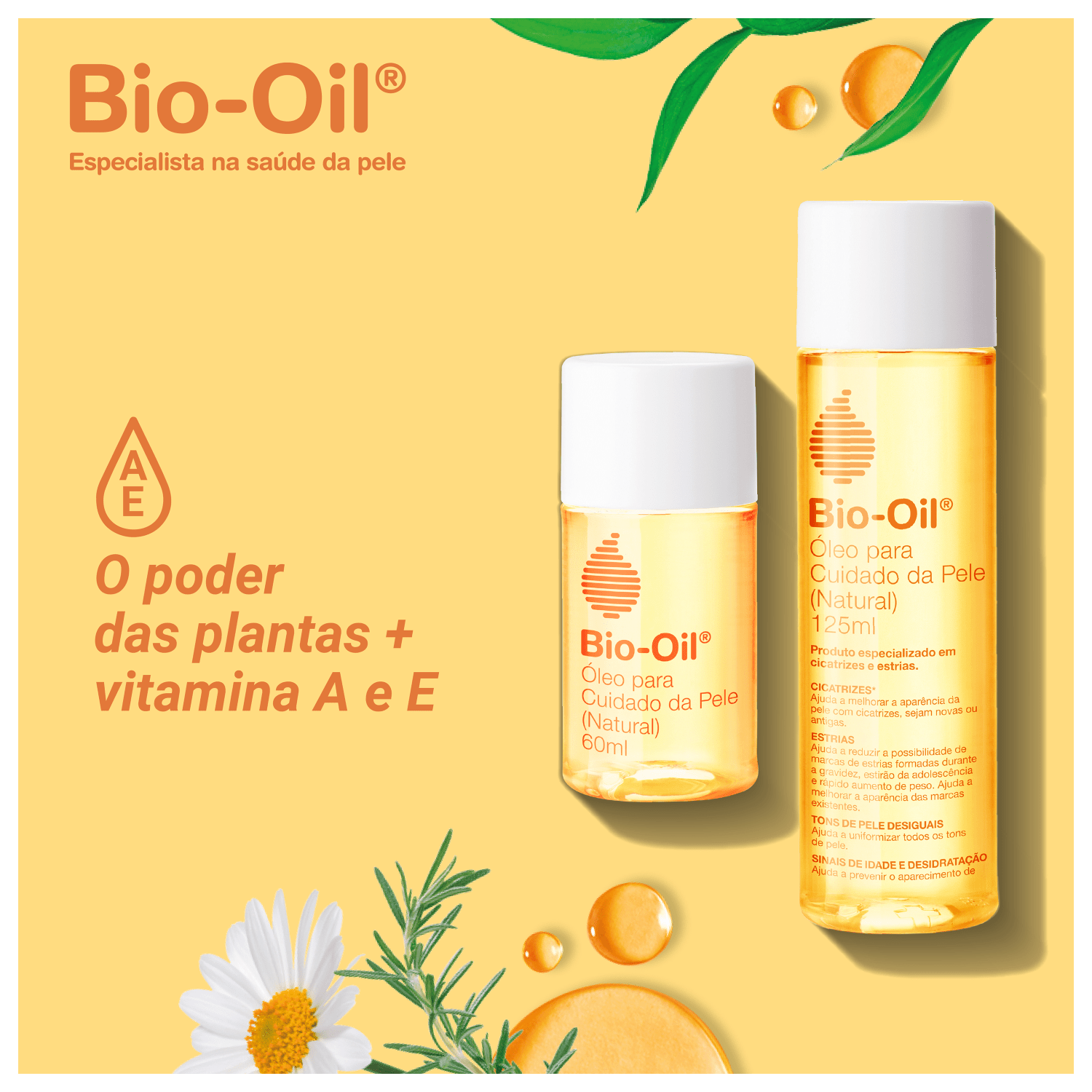 Óleo Corporal Bio-Oil 100% Natural 60ml