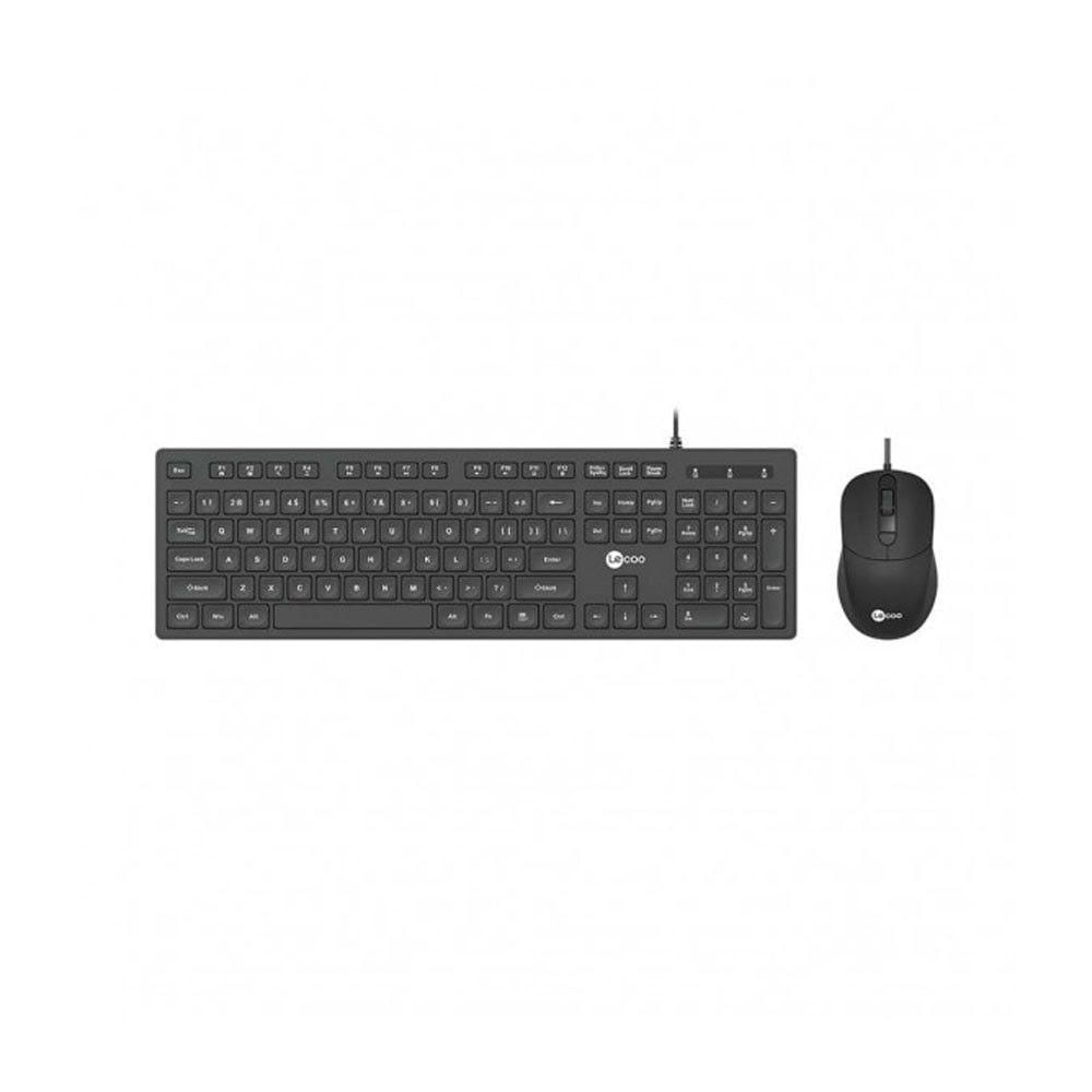 Miniatura Kit Teclado E Mouse Com Fio Cm102 Preto Lecoo