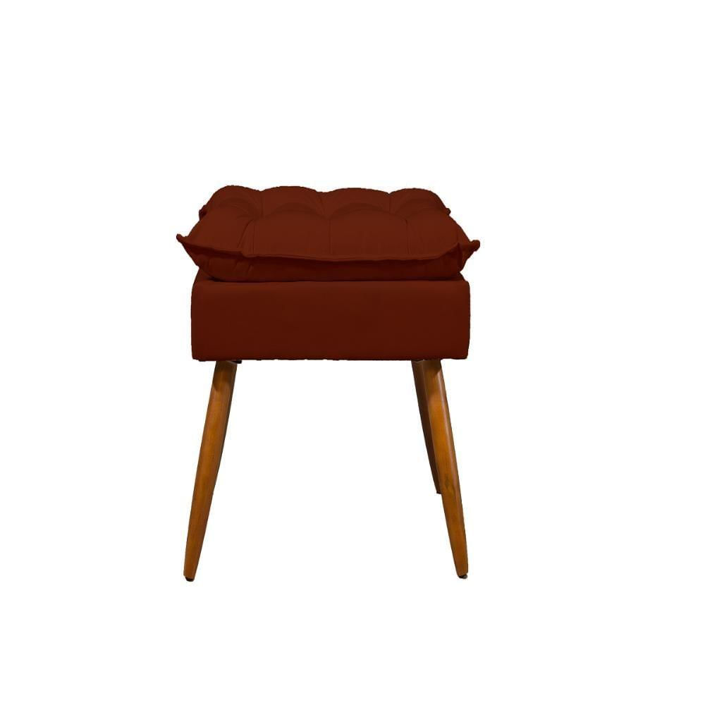 Miniatura Kit 2 Poltronas Luxo + 01 Puff Para Recepção Sala Quarto Terracota