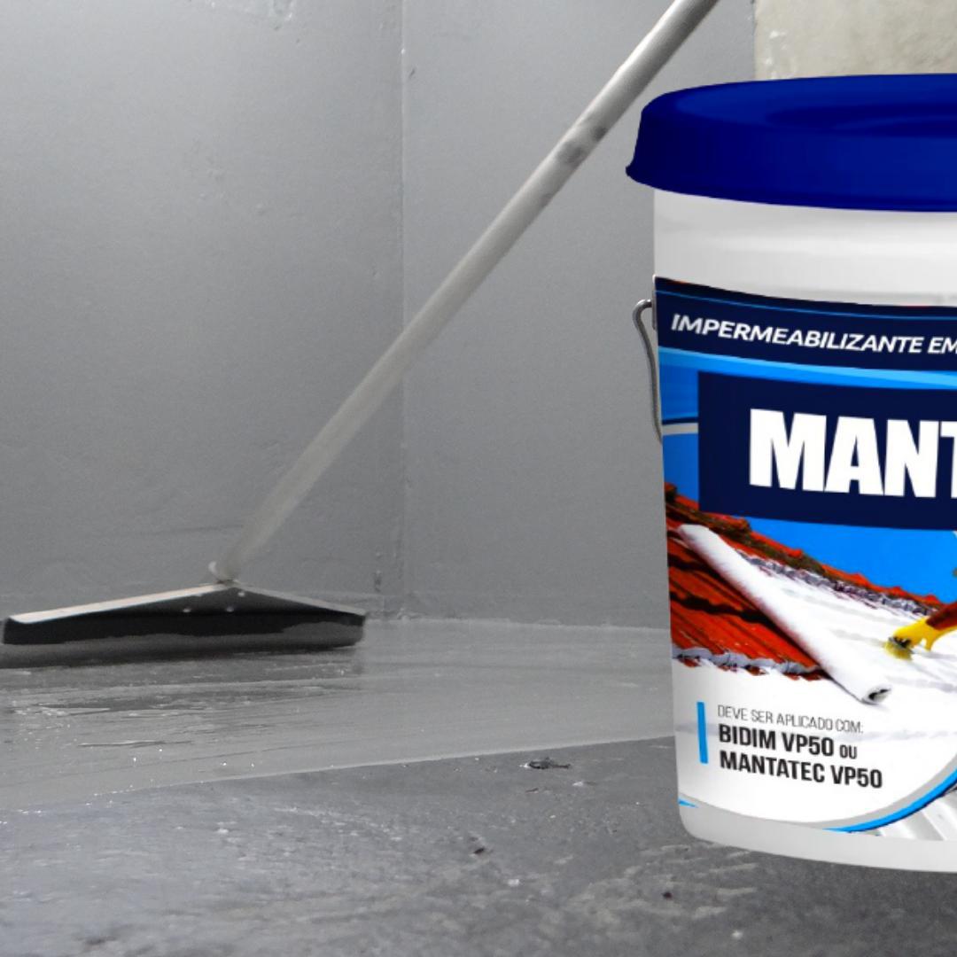 Manta Líquida Emborrachada 12Kg Laje Telha Impermeável Cinza