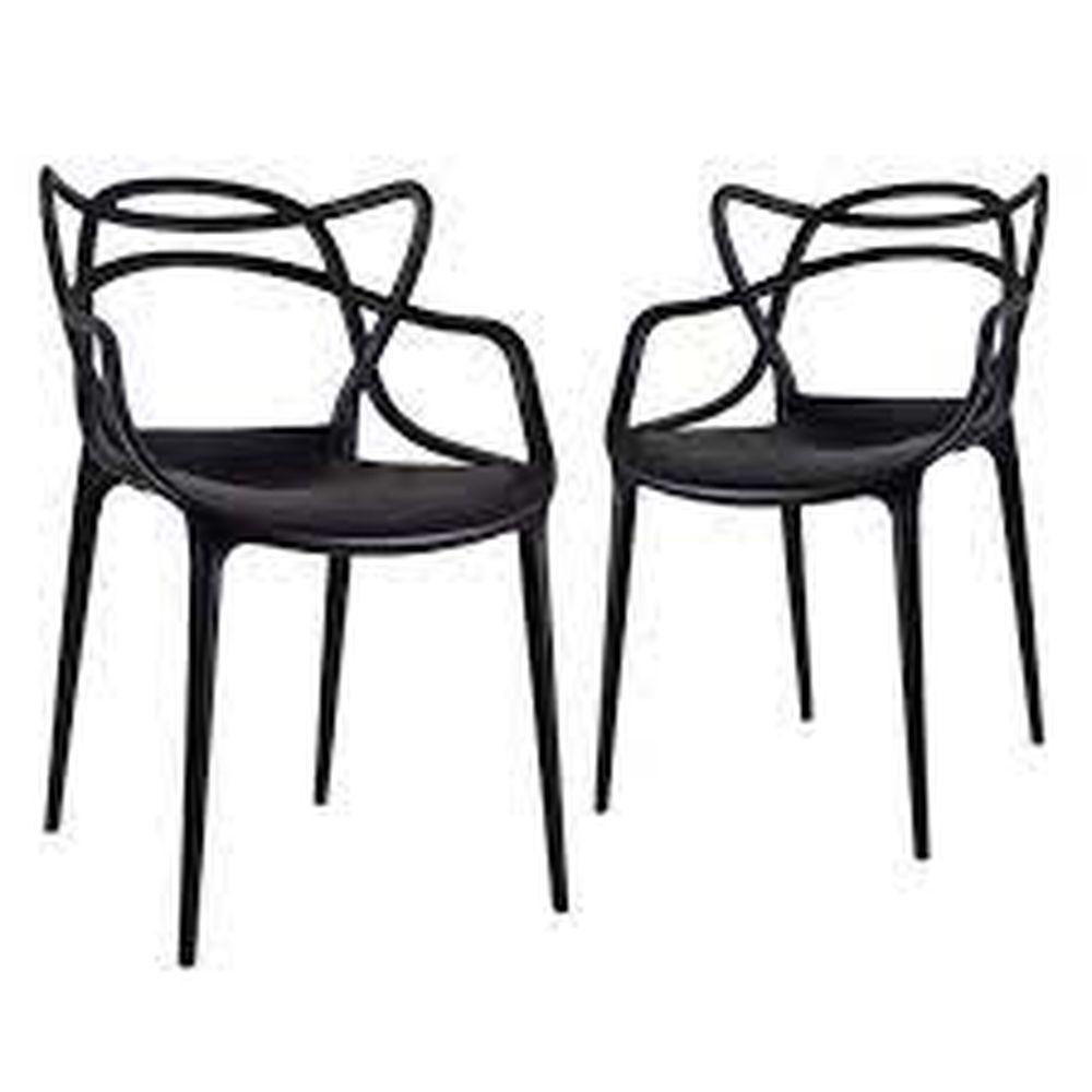 Miniatura Kit 2 Cadeiras Allegra Preta